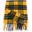 Вълнен шал Pulcra Tartan, 30х168 см, Жълто-черен