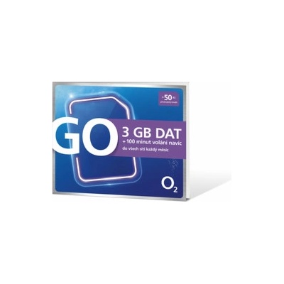 O2 Předplacená karta GO 3GB DAT