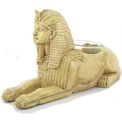 Lacineuse - Egyptská sfinga - Svícen Sfinga - Starožitný egyptský interiérový dekorační předmět -
