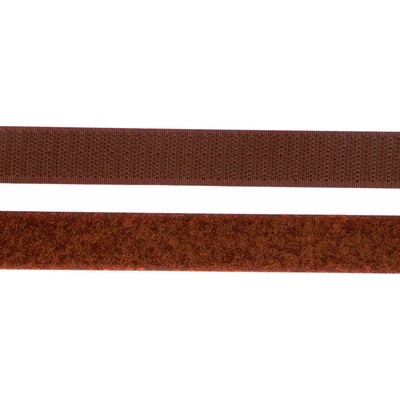 Pro Háčkování Suchý zip, 20 mm, komplet oříškově hnědá