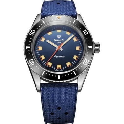 Nivada Grenchen Aquamar Blue - Blue Rubber tropic