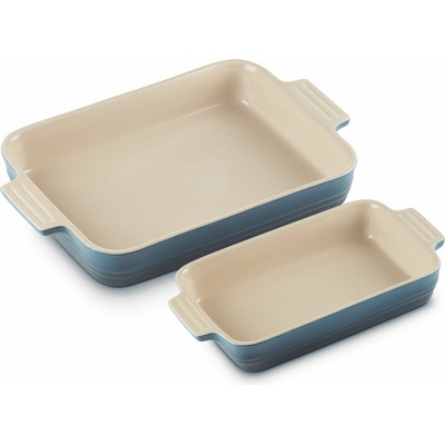 Le Creuset Pečící formy čtvercové 14 + 23 cm modrozelené 2 ks