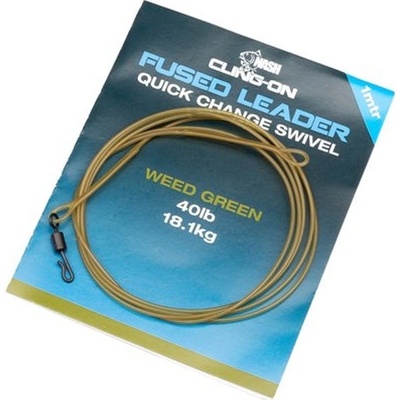 NASH Hotová montáž Cling-On Fused Leader Weed 40 lb 1 m