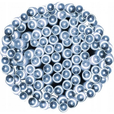 SPRINGOS LED světelný řetěz Mikro krystalek 9 m 120 LED 3x AA IP44 8 světelných módů s ovladačem studená bílá CL0172