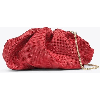 Axel Accessories Večerní kabelka Axel Ruched se strass kamínky a zlatým řetízkem