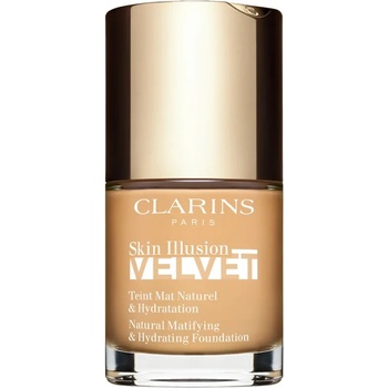 Clarins Skin Illusion Velvet течен фон дьо тен с матов завършек с подхранващ ефект цвят 105.5W 30ml