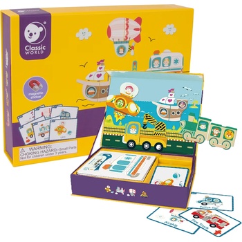 Image 1 of Classic World Магнитна игра Classic World - Транспортни средства (CW20026)