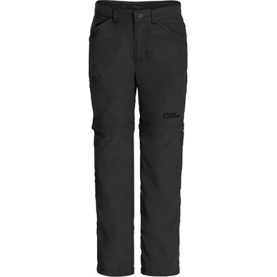 Jack Wolfskin Детски панталон със свалящи крачоли Jack Wolfskin Kid's Safari Zip Off Pants Walking trousers - Black - размер 140 (EU) (701-2597-0115)