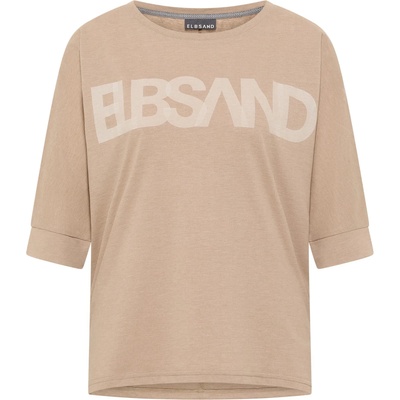ELBSAND Дамска тениска ELBSAND Women's Imani T-shirt - Camel Melange - размер XL (916-4718-0314)