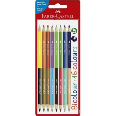 Faber Castell Bicolor farebné ceruzky s obojstranným hrotom sada 8 kusov 16 farieb 116197