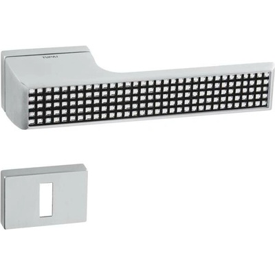 TUPAI kování TI - MELODY SW1 - RT 3089RT mosaz madlo fix/kl. levá + PZ rozety 52 x 52 mm, OCS - Chrom broušený ( 96 ) 8584138232707
