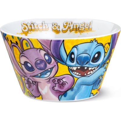 Egan DISNEY STITCH miska STITCH & ANGEL yellow 550 ml
