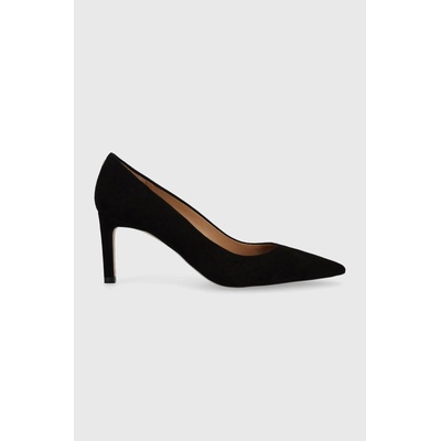 BOSS Велурени обувки с висок ток BOSS Janet Pump 70-S_N в черно 50498810 (50498810.001)