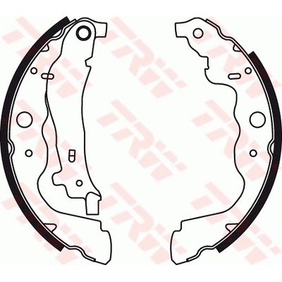 TRW Sada brzdových čeľustí GS8780