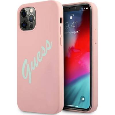 GUESS Калъф Guess Vintage Green Script за Apple iPhone 12 Pro Max, Pink (GUE001101)