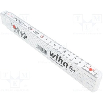 WIHA 27059 Skládací metr; Dl:2m; Šíř:15mm; Barva: bilá