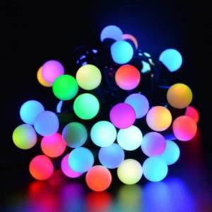  Коледна светлинна гирлянда с разноцветни топки 100 led, 10 метра