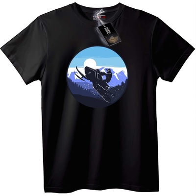 NOONEBRAND Тениска ски планинско приключение - XL, Black