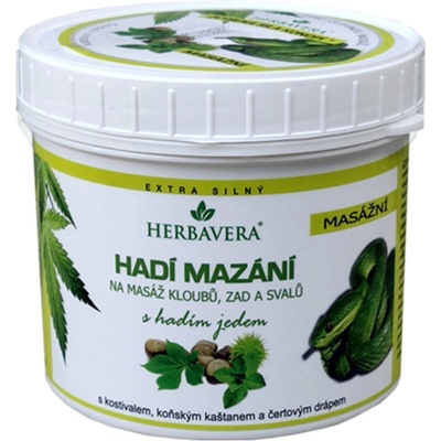 Herbavera Hadí mazání s konopím 500 ml