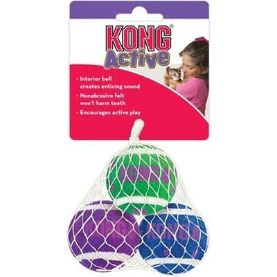 Kong Cat Active Lopty tenisové so zvončekom guma vulkanizovaná 3 bal.