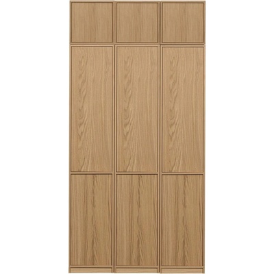 Modulárna knižnica v dekore duba v prírodnej farbe 120x243 cm