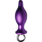 X Fun Алуминиев анален Butt Plug с халка "PURPLE MOON" 10 см Размер - L
