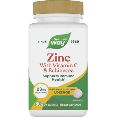 Nature's Way Zinc Lozenges, 60 таблетки, Nature’s Way (41092)