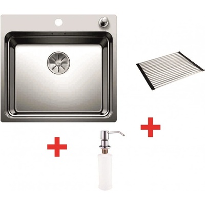 Кухненска алпака мивка за вграждане с дозатор и поставка Жасмина (d5050hs ЖАСМИНА)