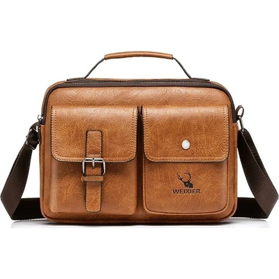 Weixier pánska crossbody taška John-KP25272 Hnedá