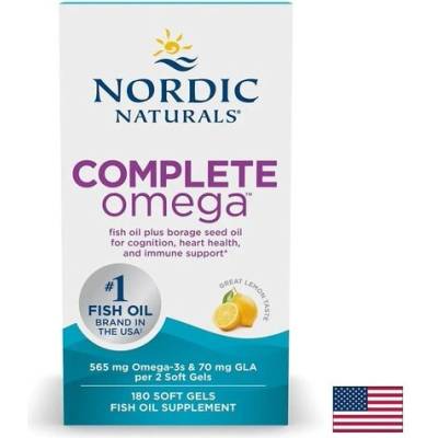 Nordic Naturals Complete Omega омега 3-6-9 с масло от пореч, 180 софтгел капсули с вкус на лимон, Nordic Naturals (03370 NN)