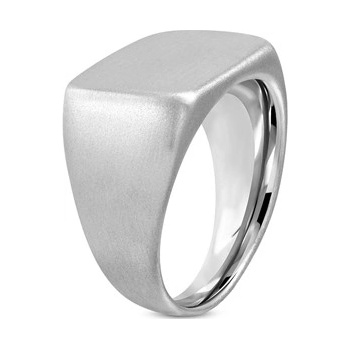 Šperky4U Pečetní ocelový prsten matný OPR1743