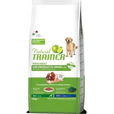 Natural Trainer Dog Maxi Adult Prosciutto Crudo - храна за пораснали кучета, над 1 година, от средни и едри породи, с прошуто - 12 кг, Италия - 963174