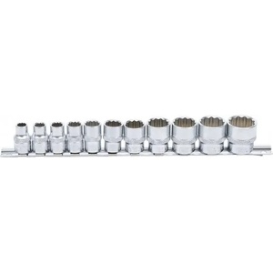 BGS technic Комплект 11 броя инчови вложки 3/8" , дванадесетостен ; bgs technic, 9112