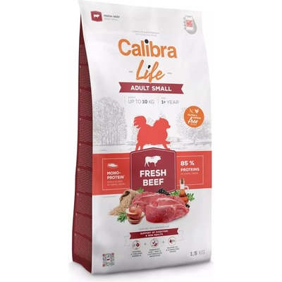 Calibra Dog Life Възрастен Малък Прясно Говеждо 1, 5 кг