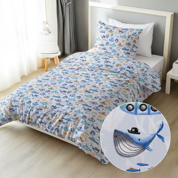 Biante bavlna obliečky Sandra SA-673 Podmorský svet modrý 140x200 70x90