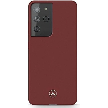 Mercedes-Benz Калъф за телефон Mercedes MEHCS21LSILRE Silicone Line за Samsung Galaxy S21 Ultra, червен (KXG0016954)