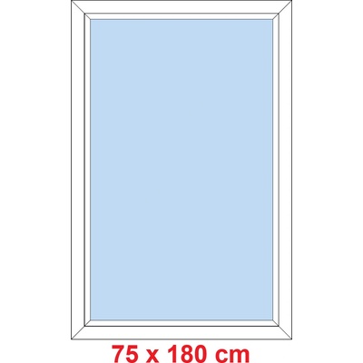 Soft Plastové okno 75x180 cm, FIX neotevíravé, Antracit struktura/bílá