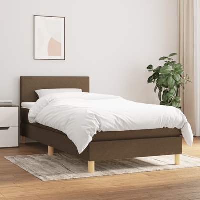 Petrashop 3140428 boxspring postel s matrací tmavě hnědá textil
