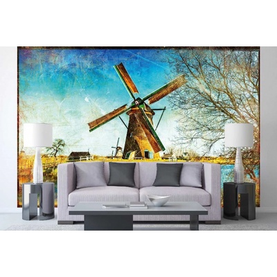 Dimex MA-5-2021 Samolepicí vliesová fototapeta na zeď Větrné mlýny Holandsko rozměry 375 x 250 cm