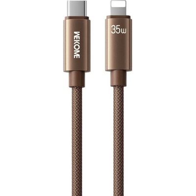 Wekome WDC-65 opletený nabíjací a dátový USB-C na Lightning 1,2m hnědý