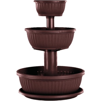 Икебана на 3 нива 70 см. , тъмна керамика 34355