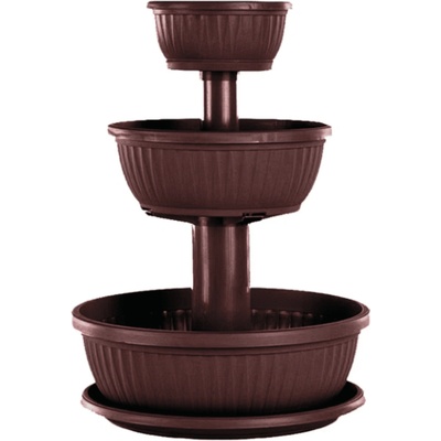 Икебана на 3 нива 70 см. , тъмна керамика 34355