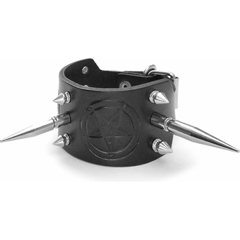 Image 1 of Leather & steel fashion гривна big spike baphomet - lsf1 124