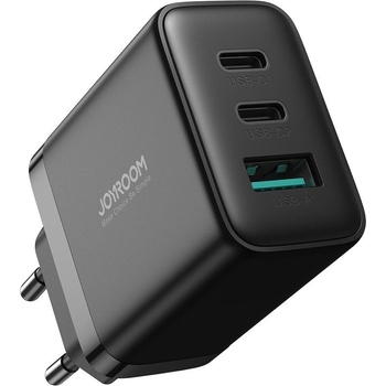 JOYROOM 2C1A Fast Wall Charger 32W - захранване за ел. мрежа с USB-A и 2xUSB-C изходи с технология за бързо зареждане (черен)