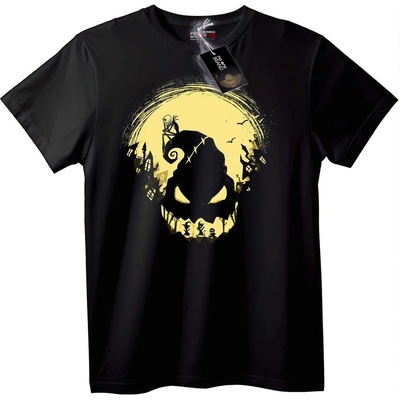 NOONEBRAND Тениска Кошмарът Преди Коледа Тиква - 2XL, Black