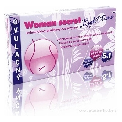 Woman secret RIGHT TIME ovulační test 5 ks