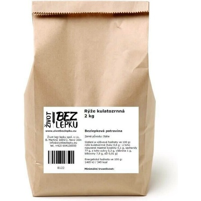 Život bez lepku rýže kulatozrnná 2 kg