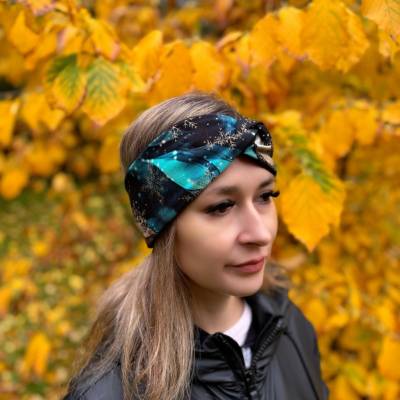 MONYTA Podšitá čelenka - nízká - Vzor Vločky