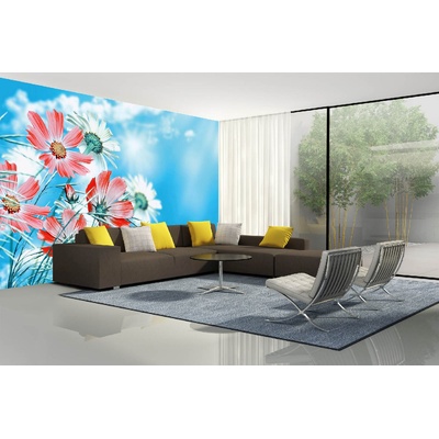 DIMEX ART Самозалепваща се флизелинова фототапета летни цветя 375 x 250 см