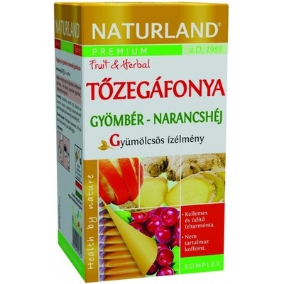 Naturland Porcovaný čaj brusinka, zázvor, pomerančová kůra 20 ks